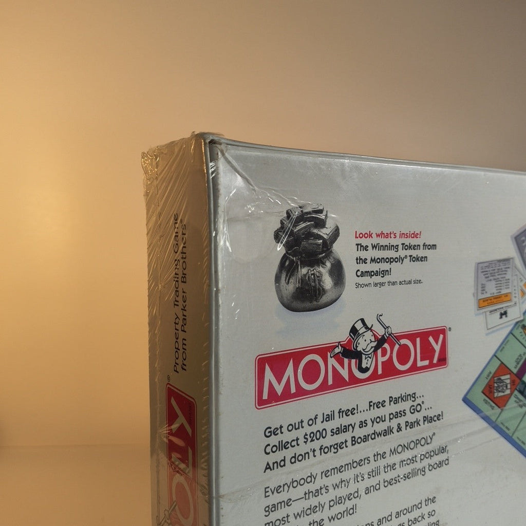 Monopoly Property Trading Board Game — 1999 Hasbro | Sealed, Torn Shrink — photo 3
