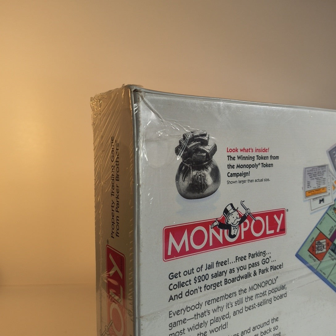 Monopoly Property Trading Board Game — 1999 Hasbro | Sealed, Torn Shrink — photo 3