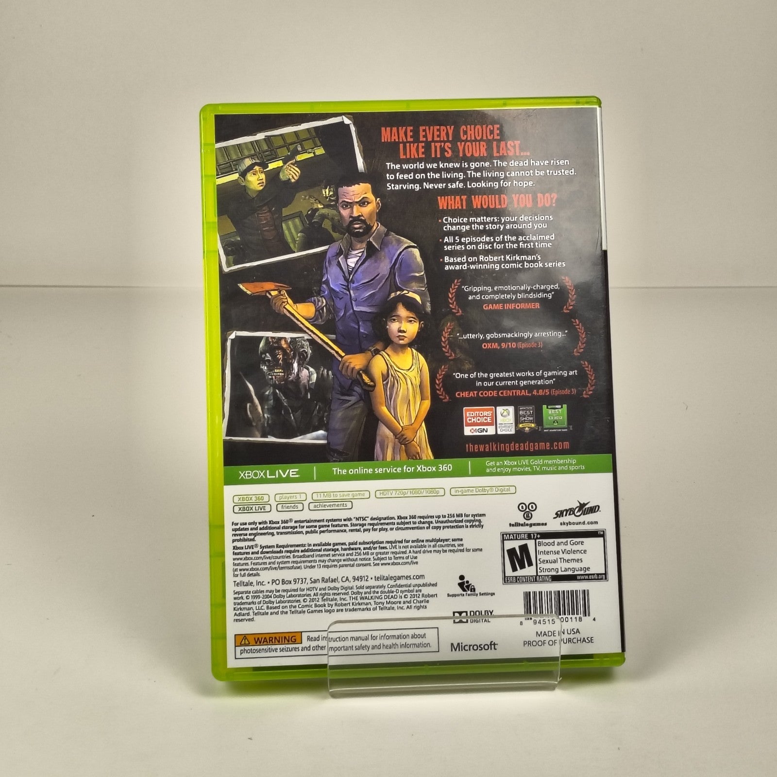 The Walking Dead — Xbox 360 | CIB, Tested, Near Mint — photo 2