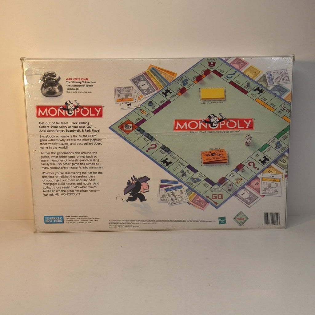 Monopoly Property Trading Board Game — 1999 Hasbro | Sealed, Torn Shrink — photo 2