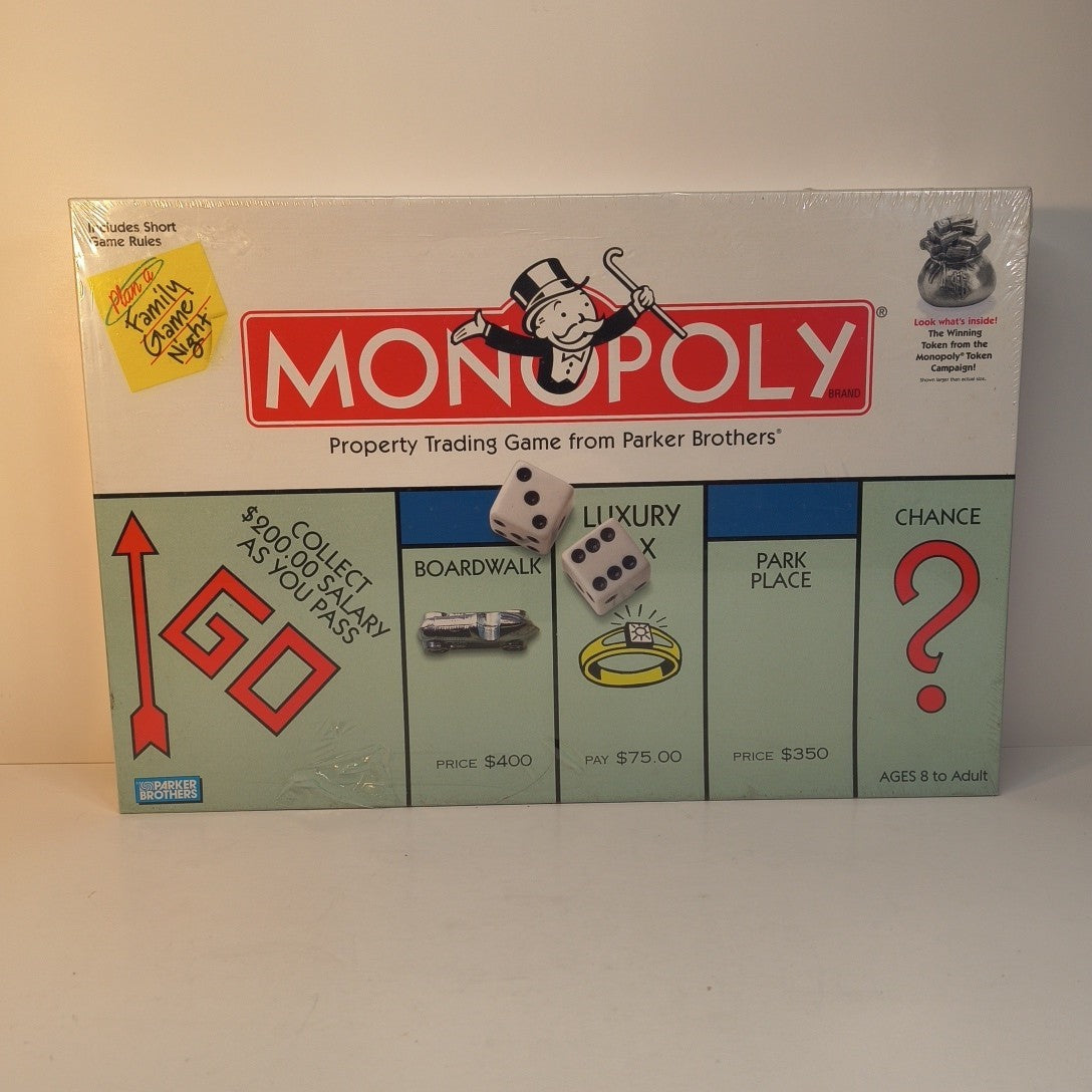 Monopoly Property Trading Board Game — 1999 Hasbro | Sealed, Torn Shrink