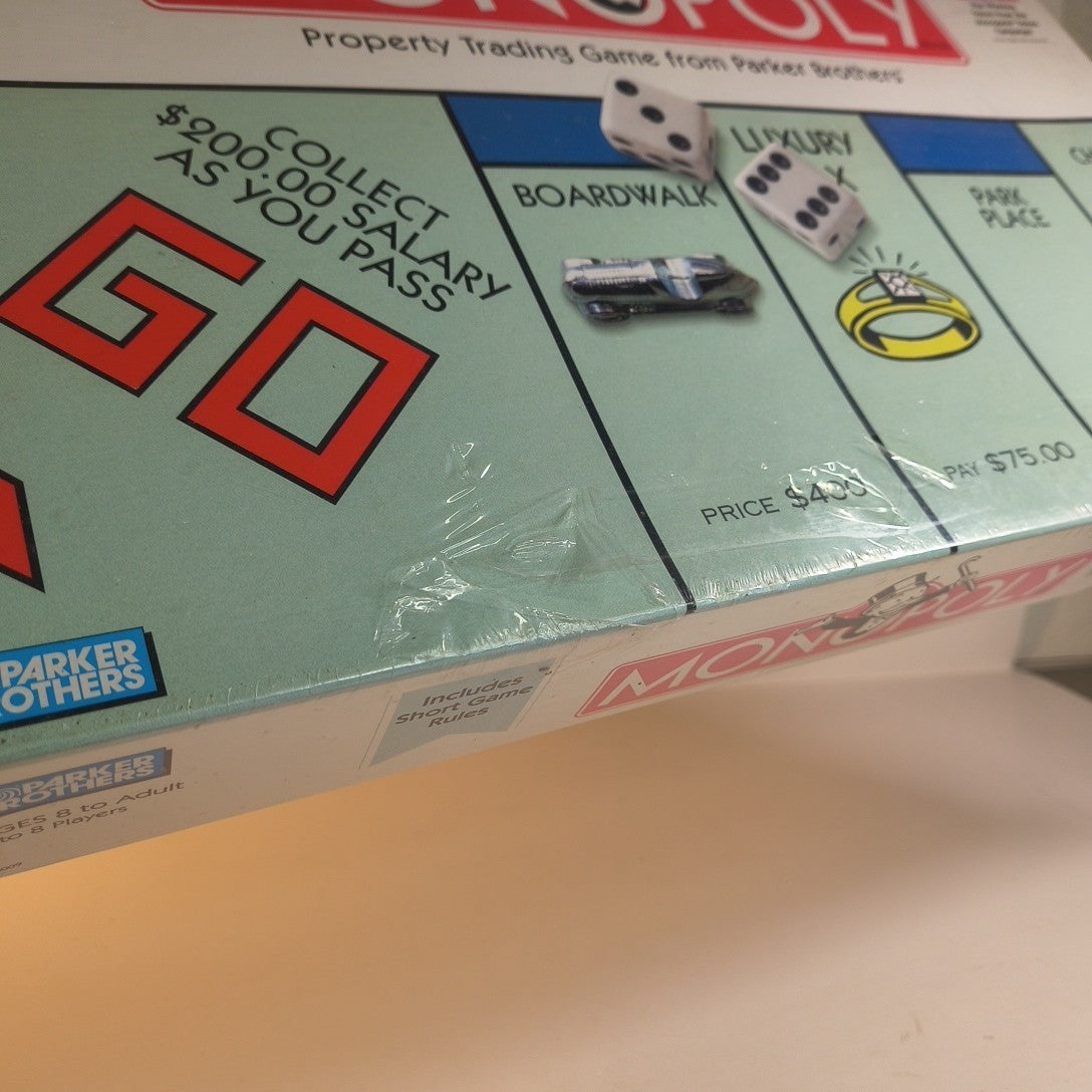 Monopoly Property Trading Board Game — 1999 Hasbro | Sealed, Torn Shrink — photo 4