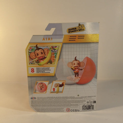 AiAi with Banana — Super Monkey Ball | JAKKS Figure, New — photo 2