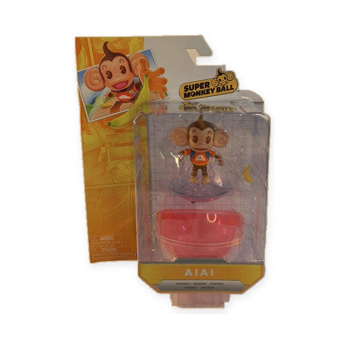 AiAi with Banana — Super Monkey Ball | JAKKS Figure, New — centered product photo on white background