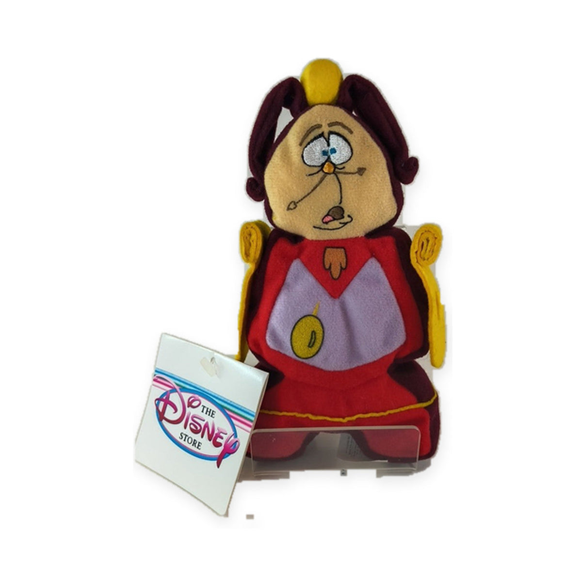 Cogsworth — Beauty and the Beast | Disney Store Plush, NWT — centered product photo on white background