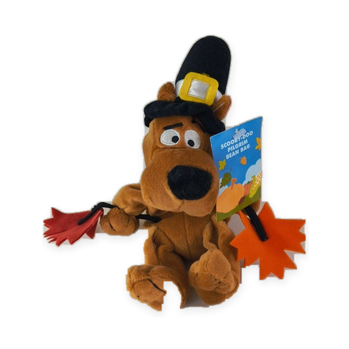 Scooby-Doo Pilgrim Bean Bag Plush — Warner Bros. | 9-inch, NWT — centered product photo on white background