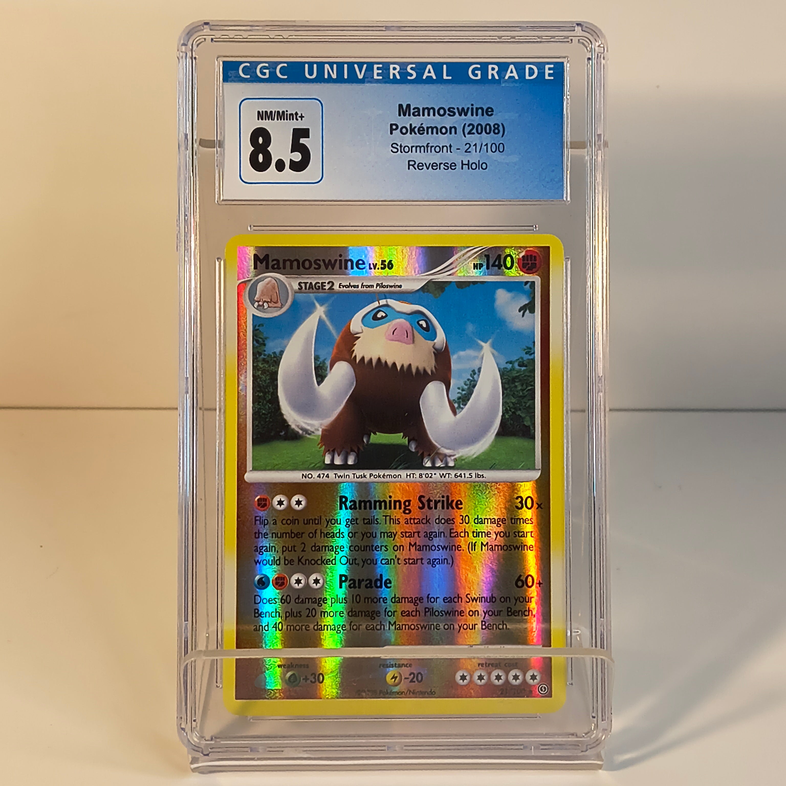 Mamoswine 21/100 — Stormfront | CGC 8.5 NM/Mint+