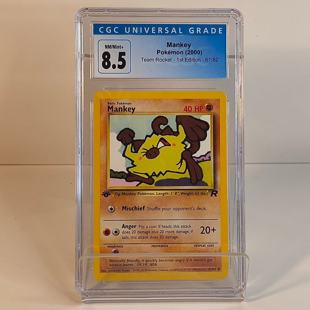 Mankey Team Rocket 1st Edition CGC 8.5 graded Pokémon card