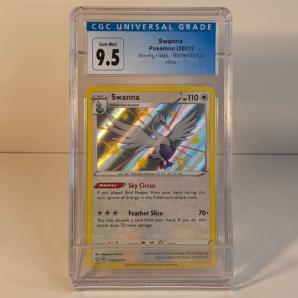 Swanna SV096/SV122 Shining Fates CGC 9.5 graded Pokémon card