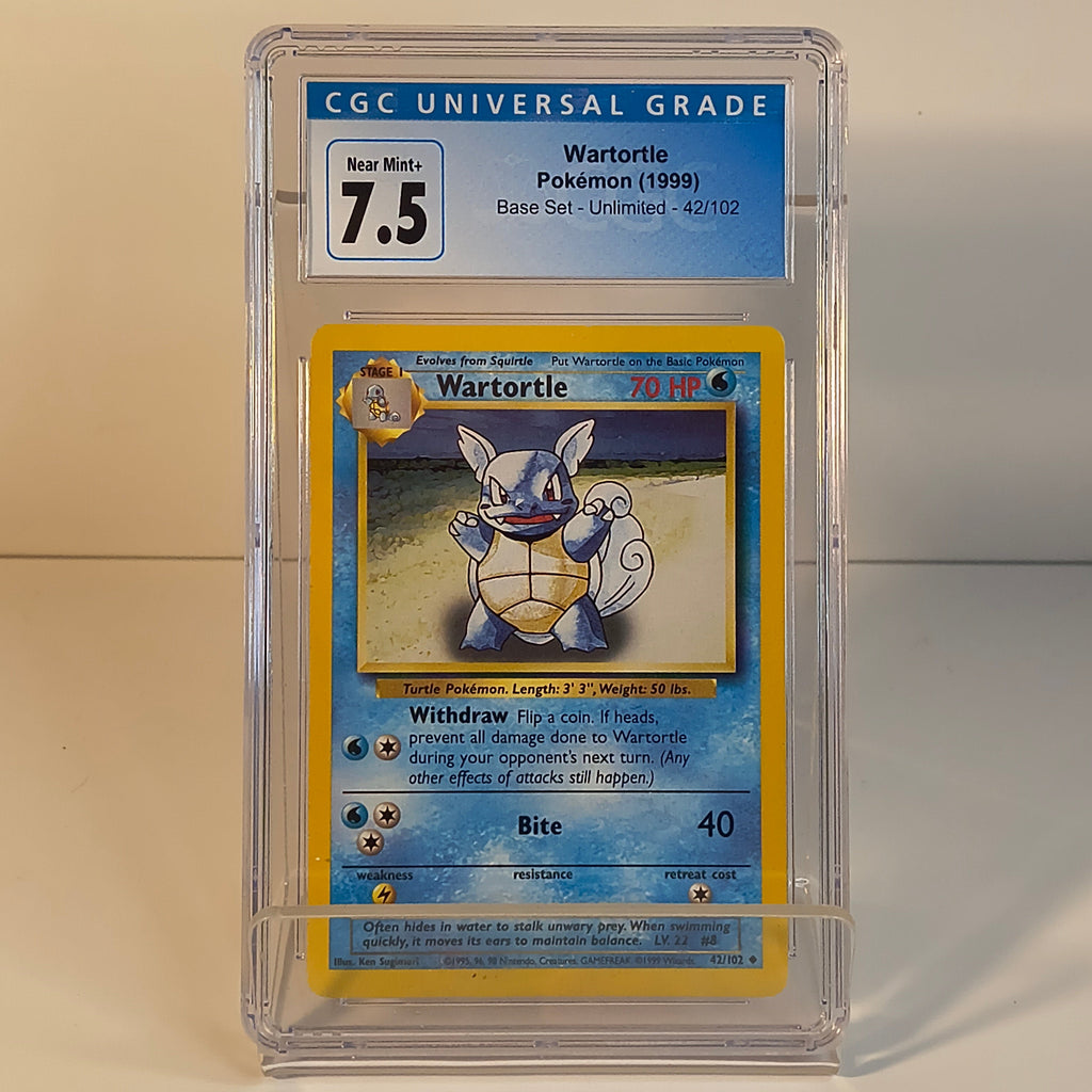 Wartortle 42/102 — Base Set | CGC 7.5 NM+