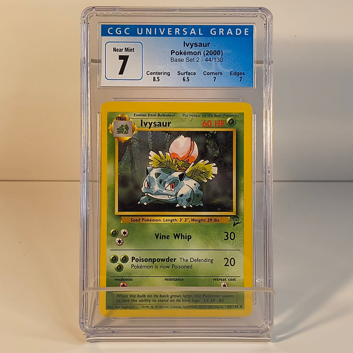 Ivysaur 44/130 — Base Set 2 | CGC 7 Near Mint
