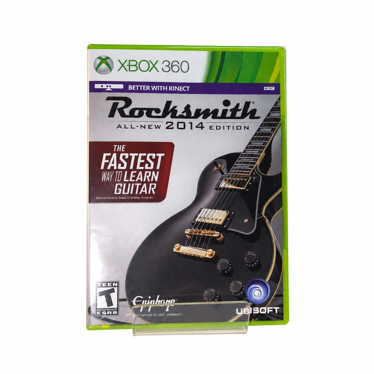 Rocksmith 2014 Edition Xbox 360 sealed game on white background